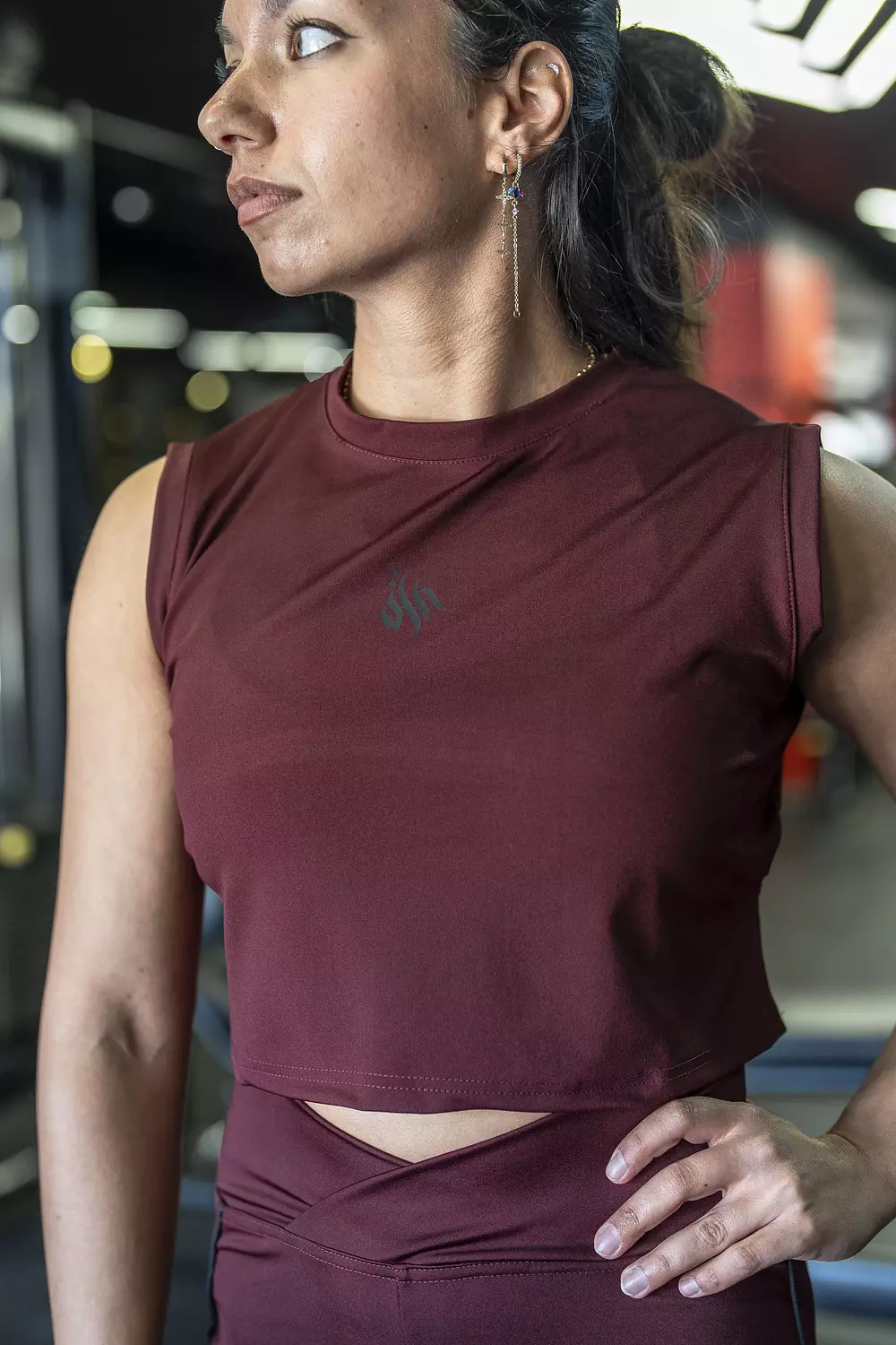 HURRA'S BURGANDY SPORTY TOP 3