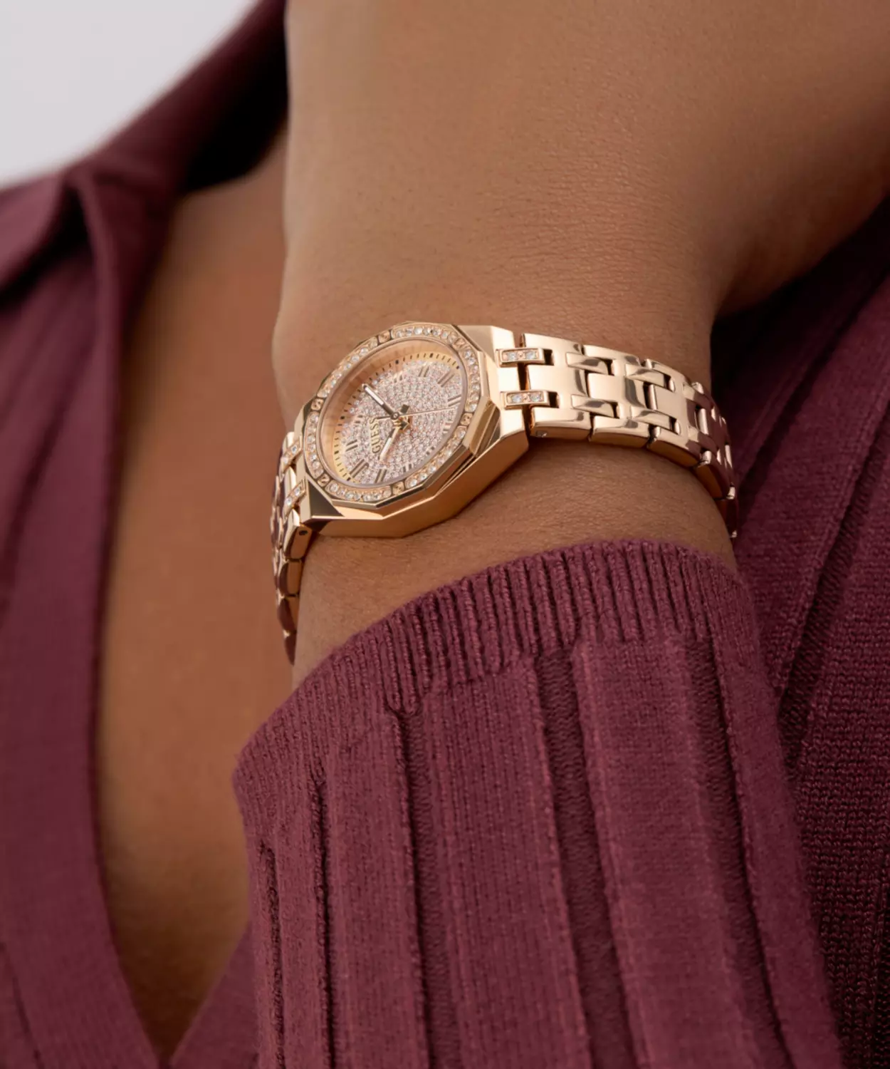 GUESS Ladies Pixie Rose Gold Tone Analog Watch 5