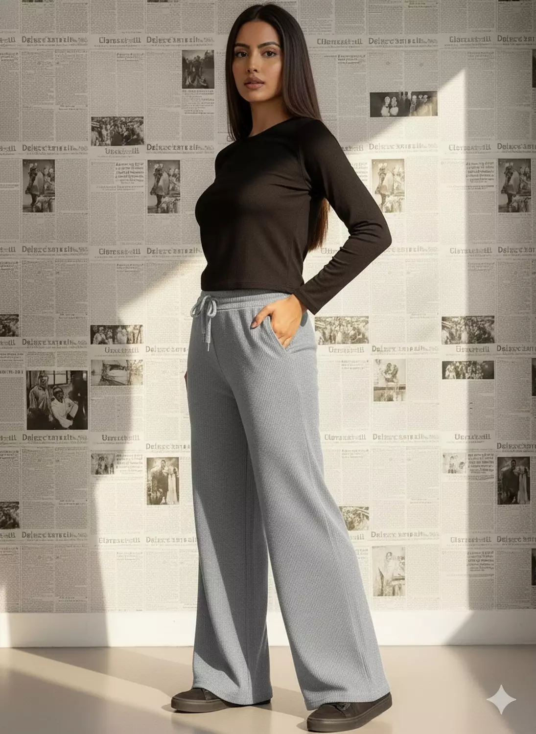 Grey Wool Pants  1