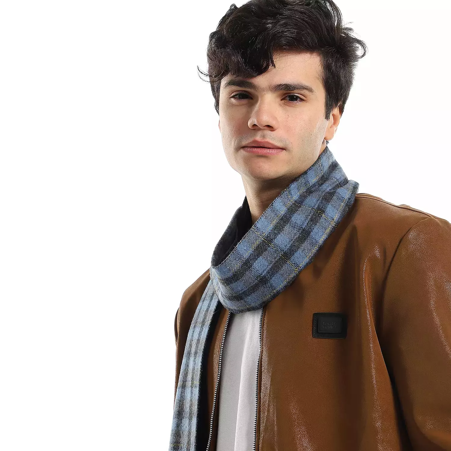 Check Shawl - 2359 - Blue * Black * Yellow hover image