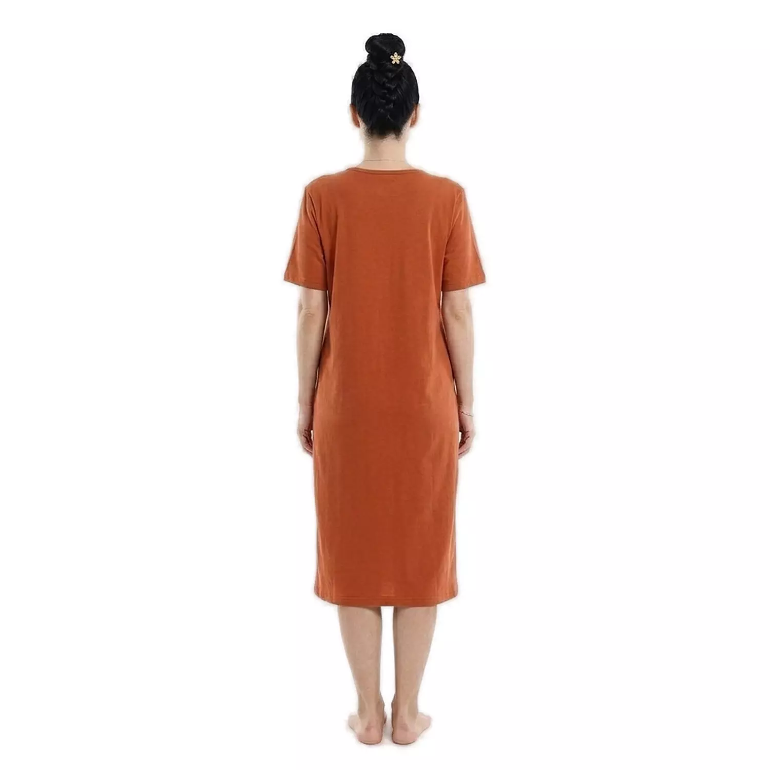 Women Nightgown Printed - 2491- Dark Orange 3