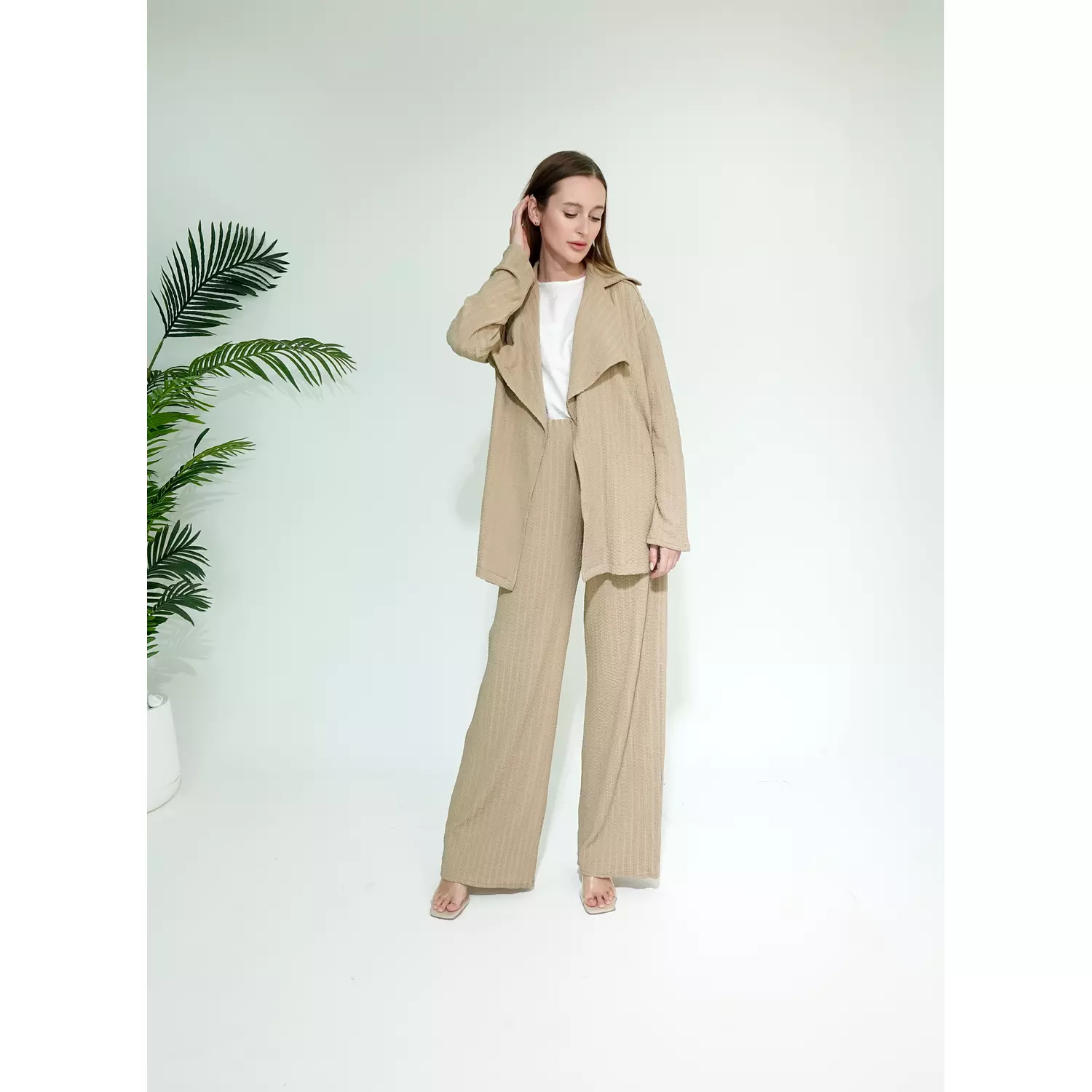 Beige Tricot Summer Set  image