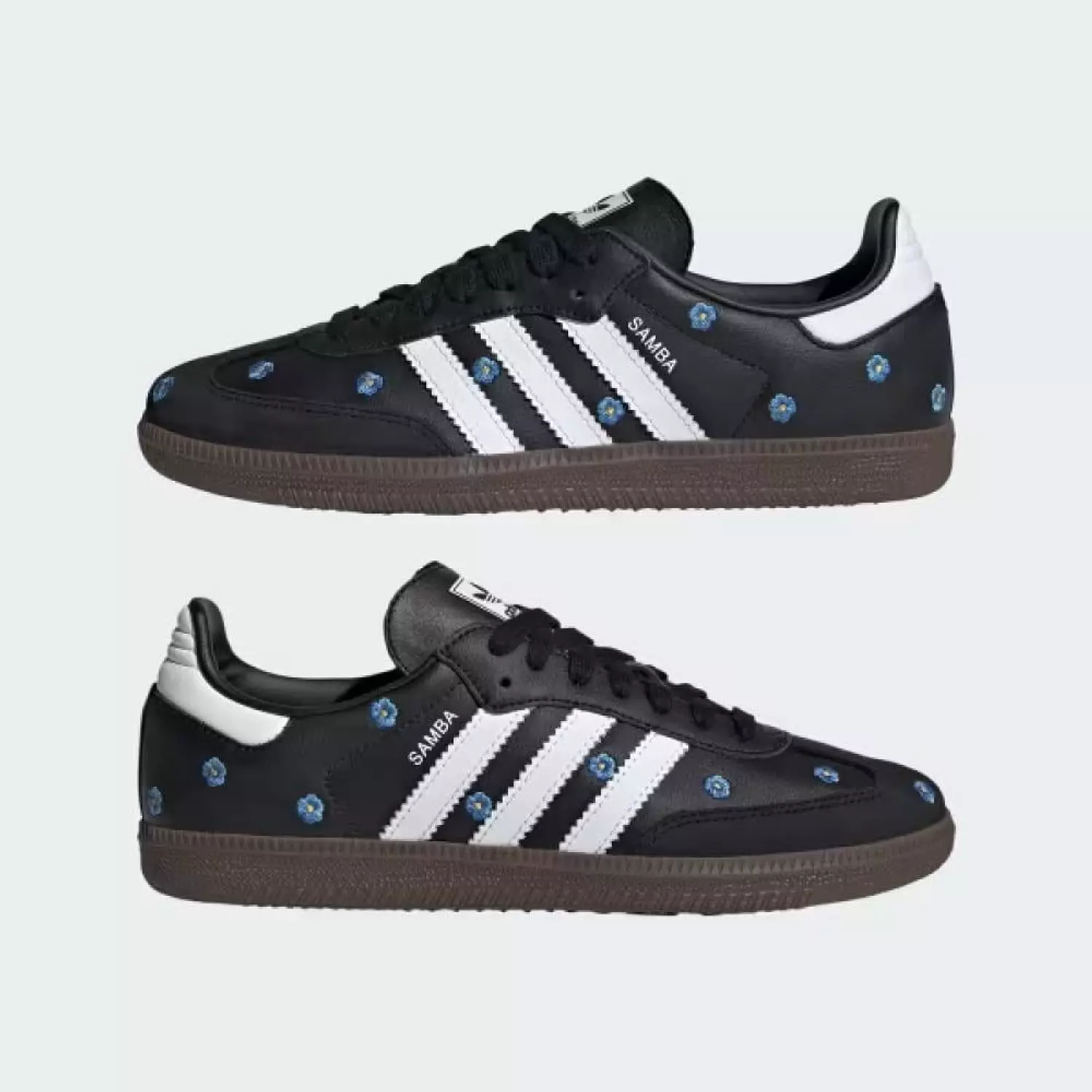 adidas Women's Samba Og Trainers Blue Floral Black image