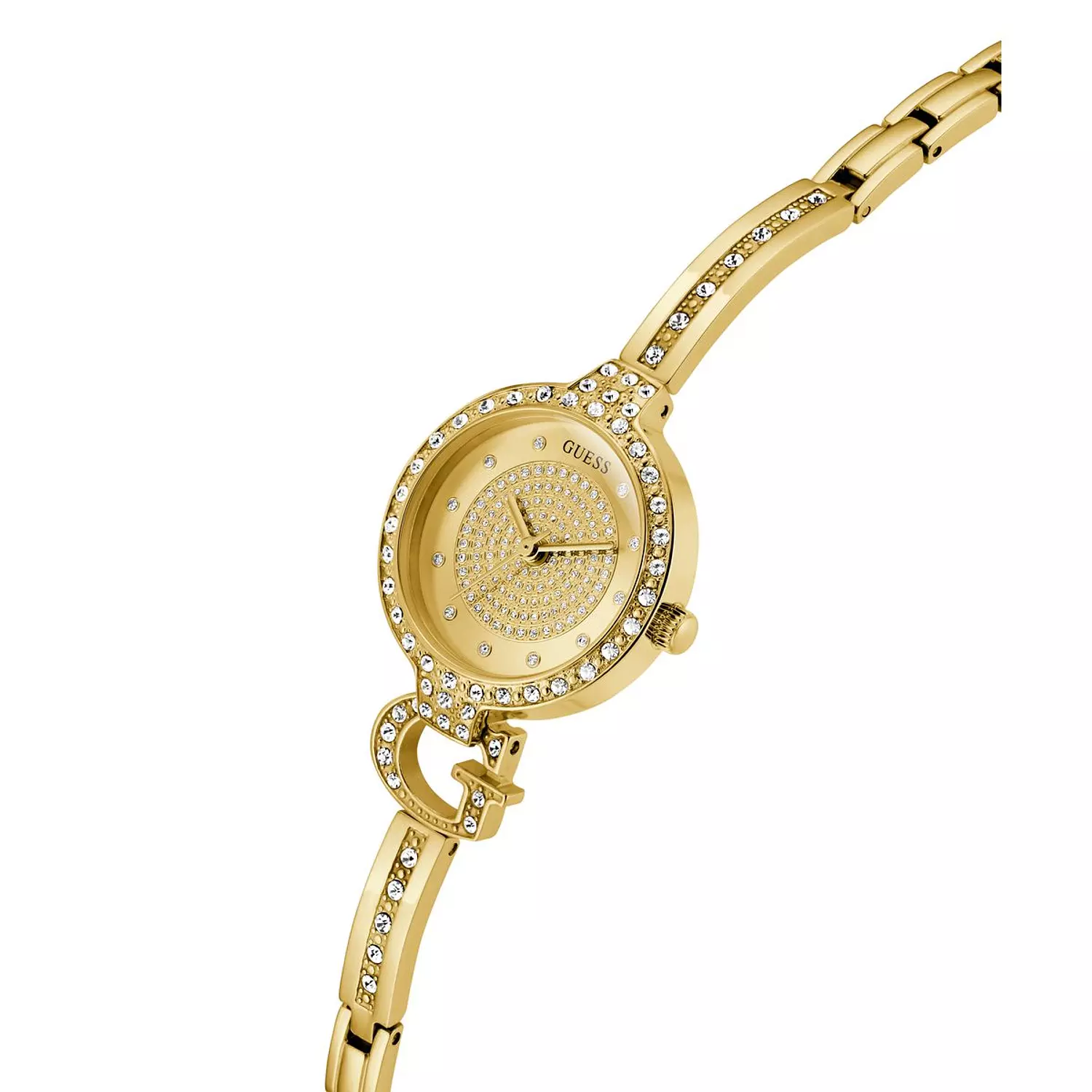 GUESS GISELLE Ladies Giselle Gold Tone Analog Watch Gold Tone Stainless Steel Polished Bracelet 3
