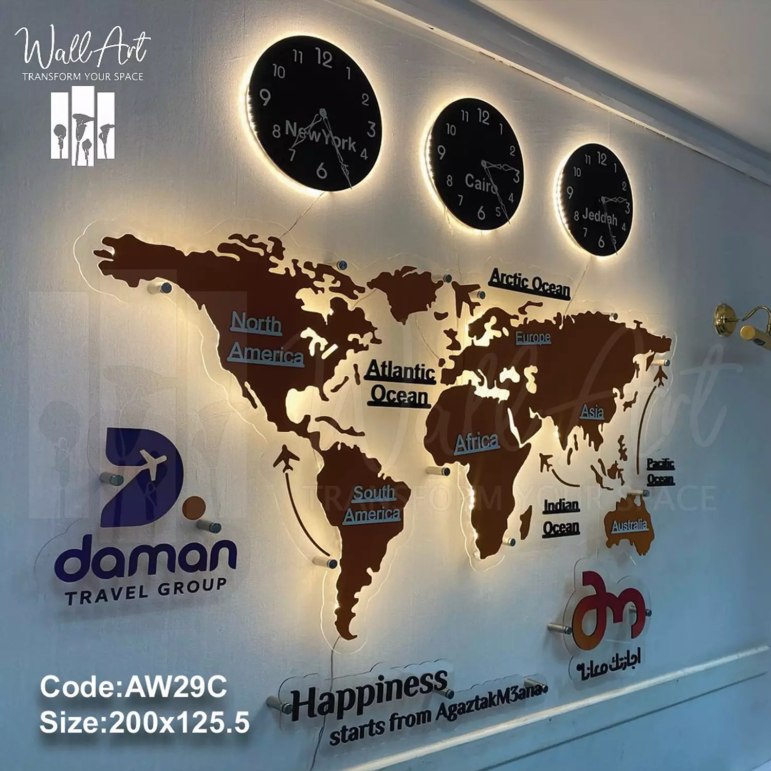 AW29-Lighted Acrylic Map   2