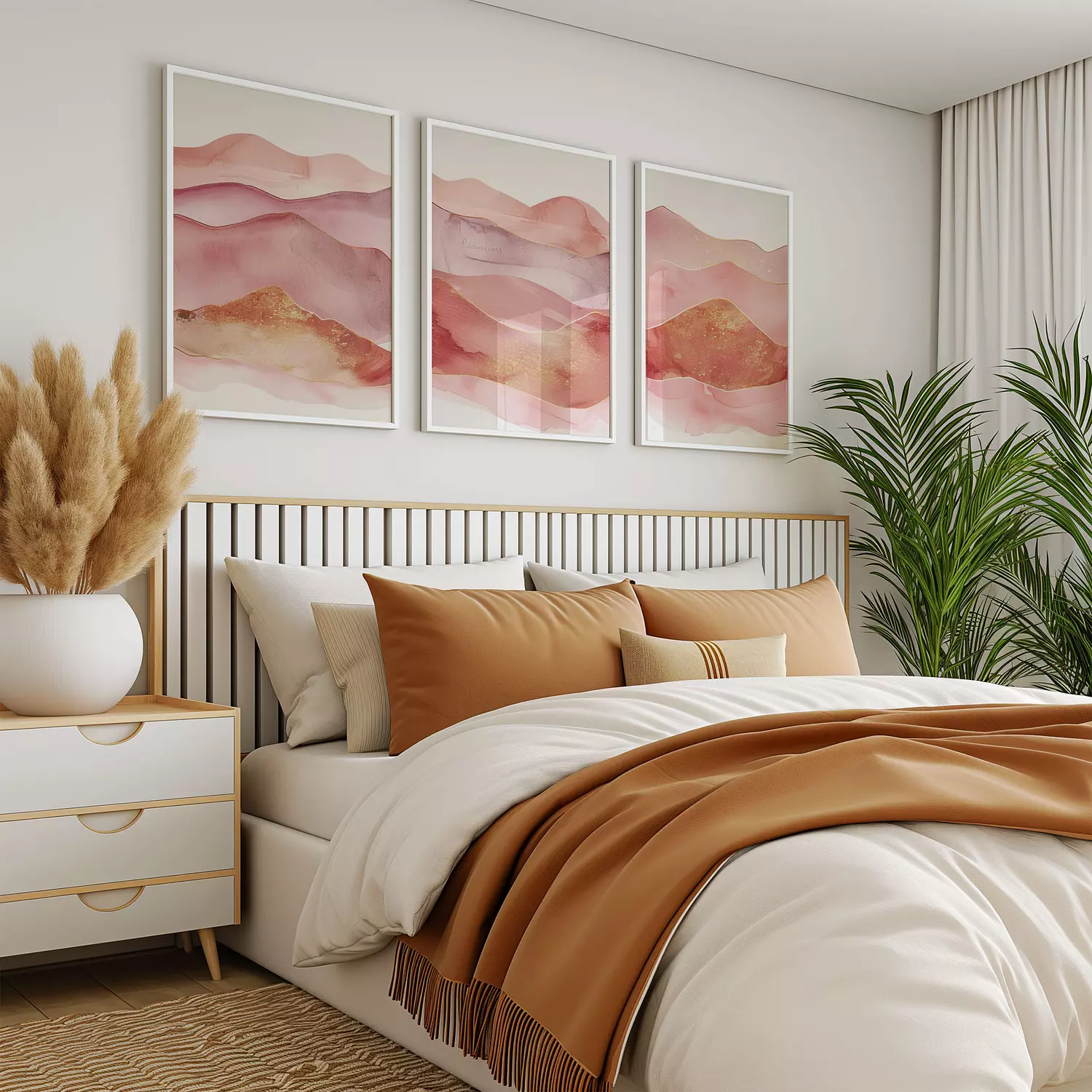  Set of 3 Wooden Frames Front Glass P.G956 image