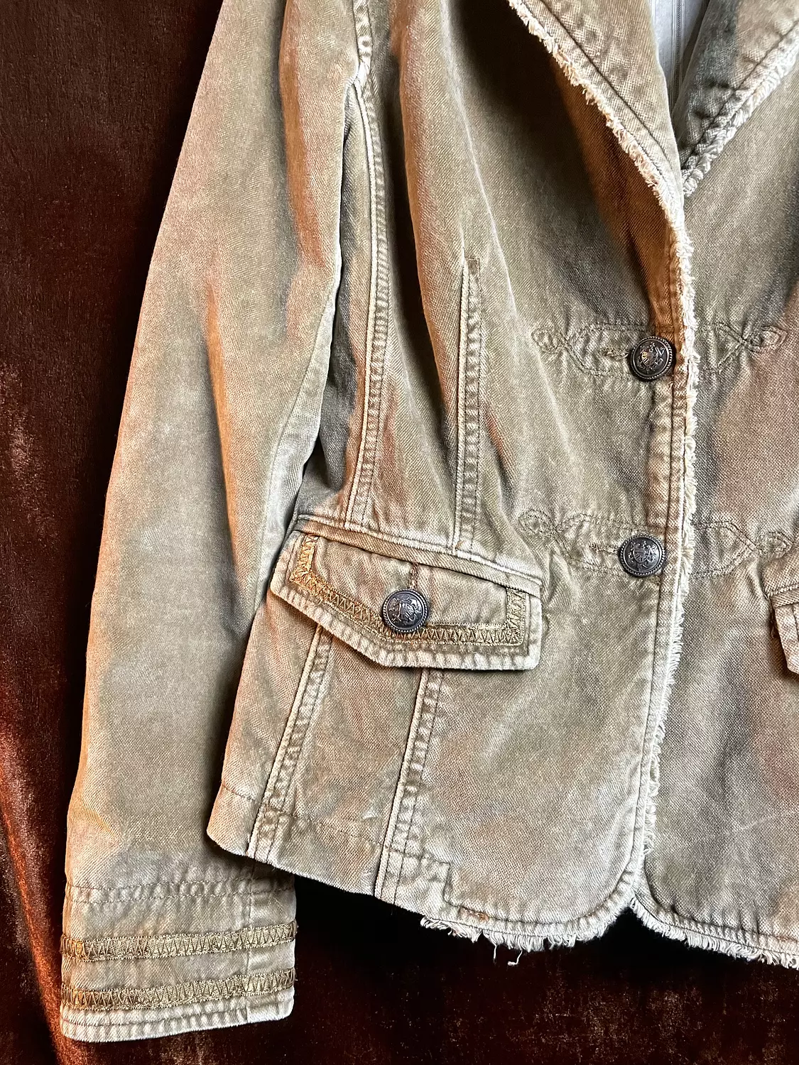“Faust Angel” hand painted & burned jacket 6