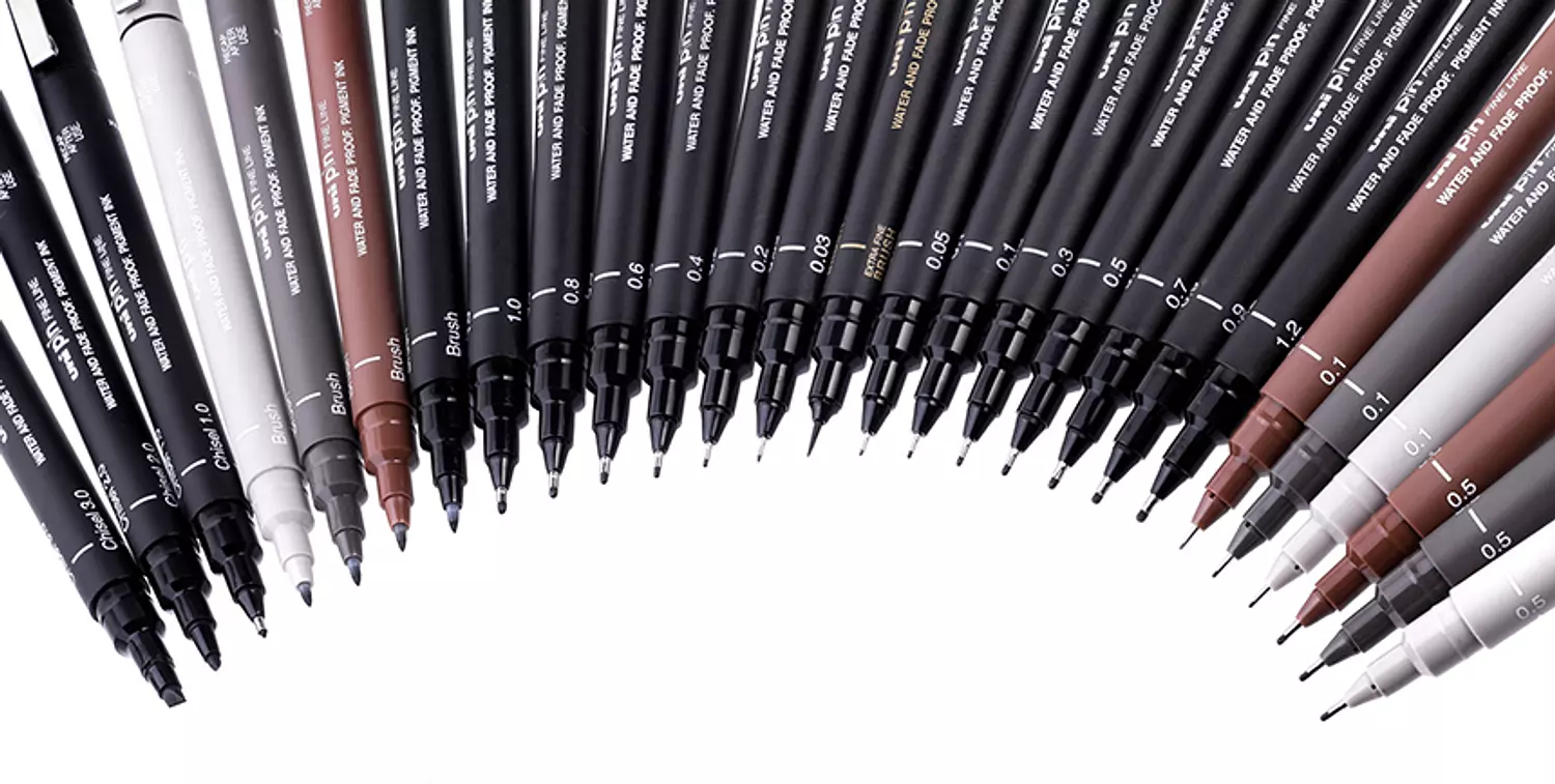 اقلام تحبير Uni Pin Fine Line (different sizes) 2
