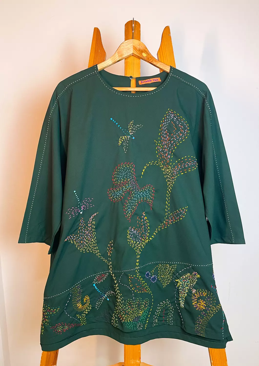 “Nature Scene” Hand-Embroidered Blouse image