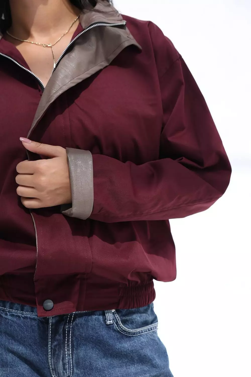 Mocha Lined Bomber  5