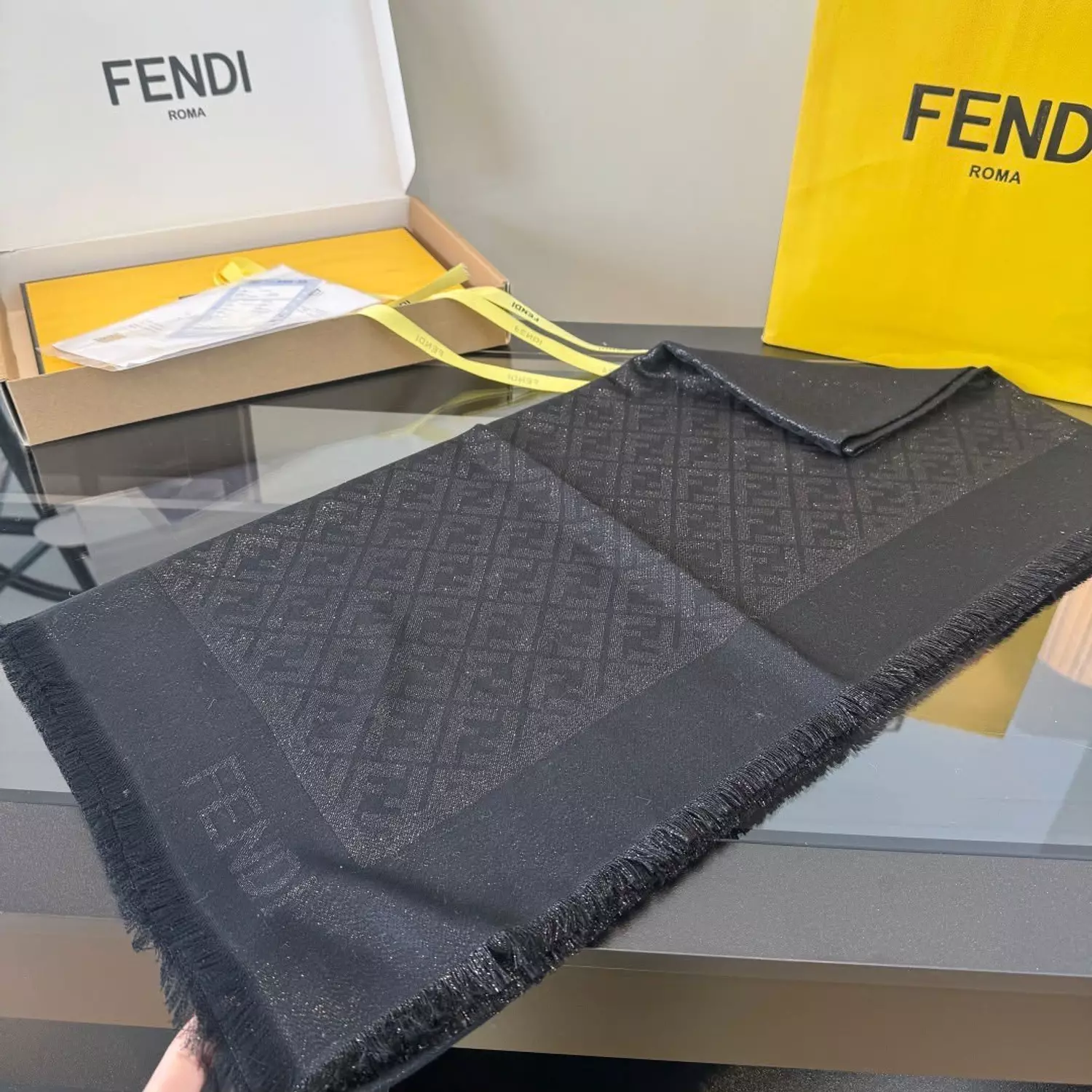 Fendi silk-wool scarf hover image