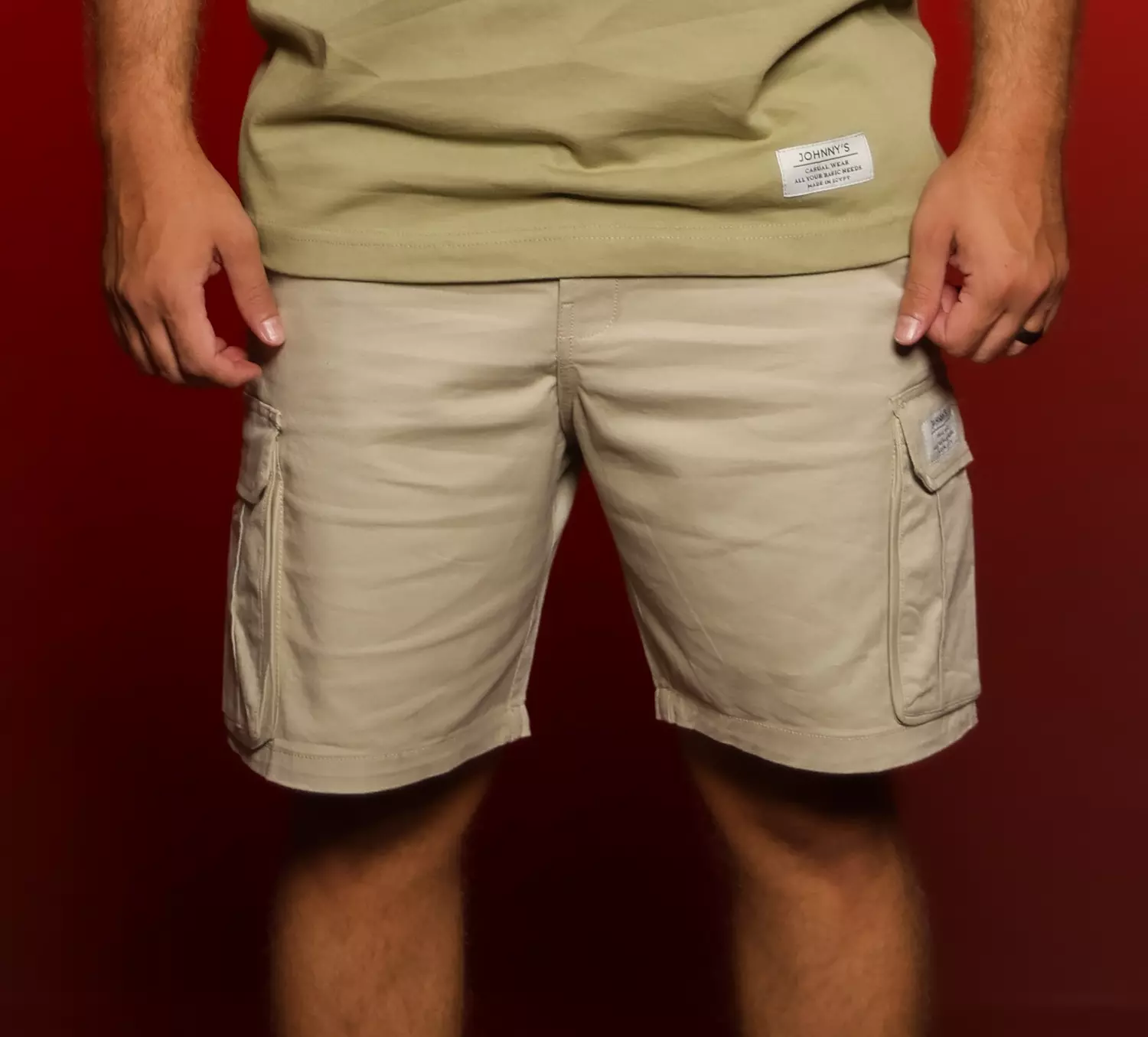 Gabardine Cargo Shorts 1