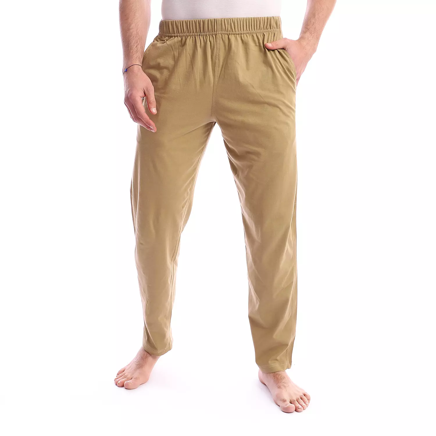 Cotton Plain Pajama Pants - 4040 - Beige image
