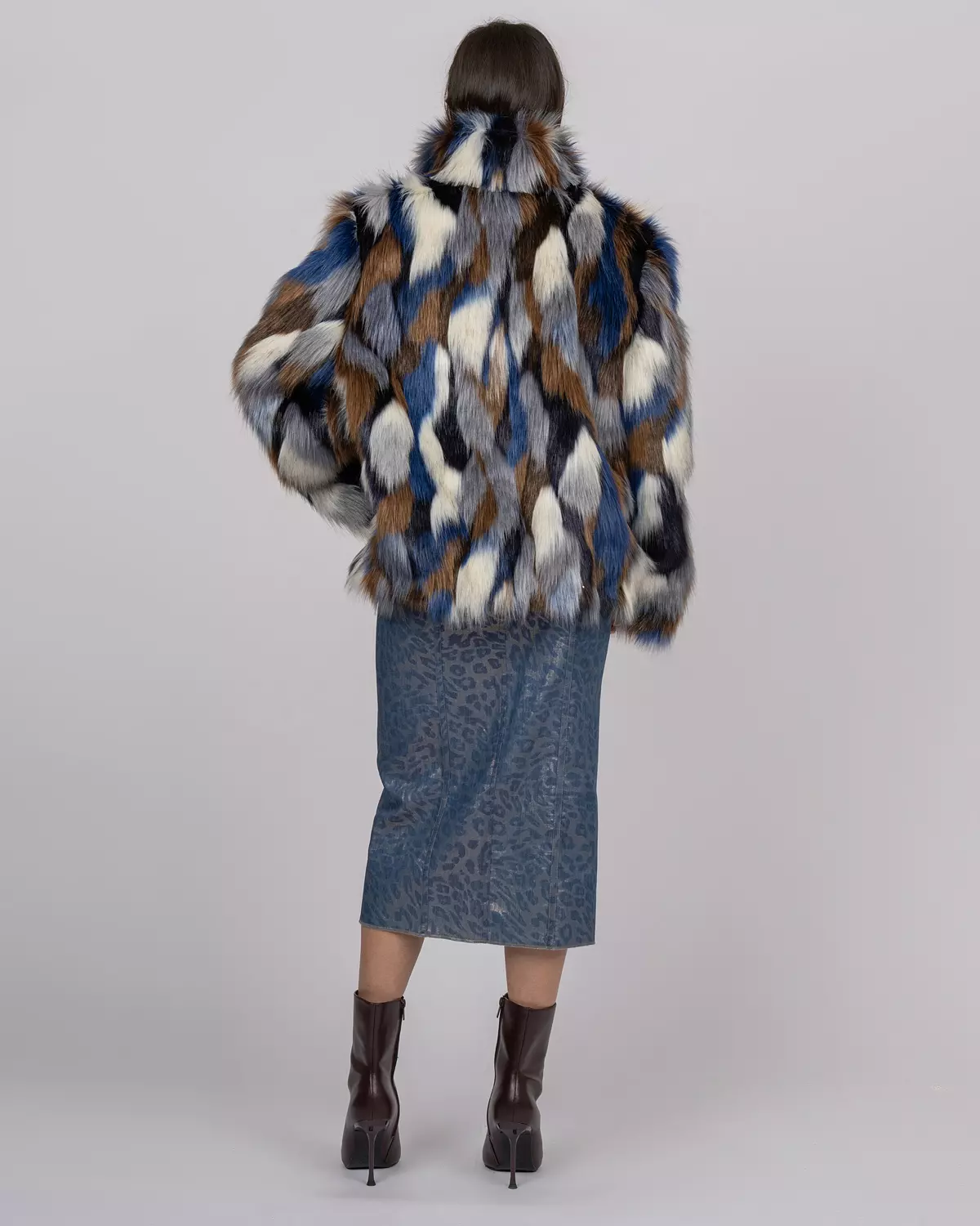 Multicolored Faux Fur Jacket 2