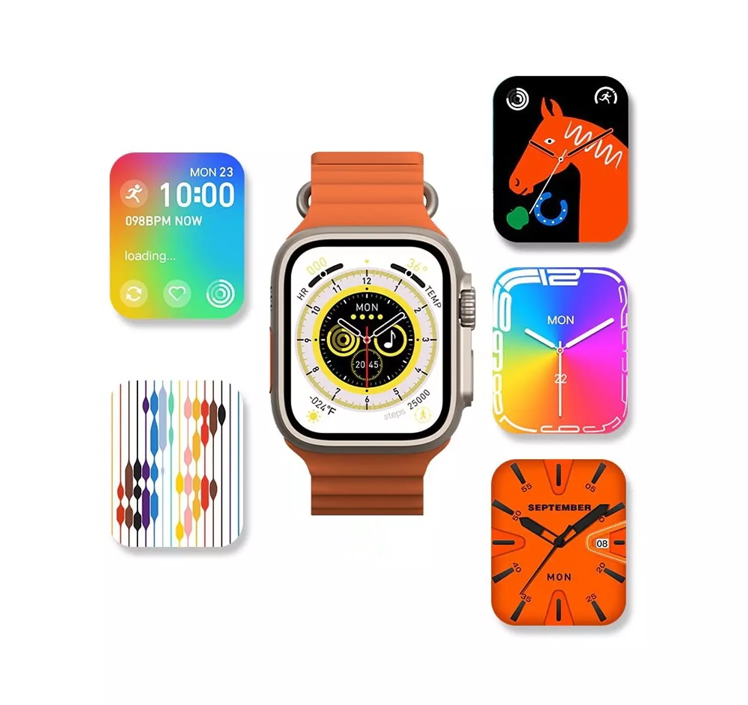 BW8 Ultra Smart Watch with 2.08-inch HD Screen, NFC Support, Wireless Charging, and Water Resistant 4