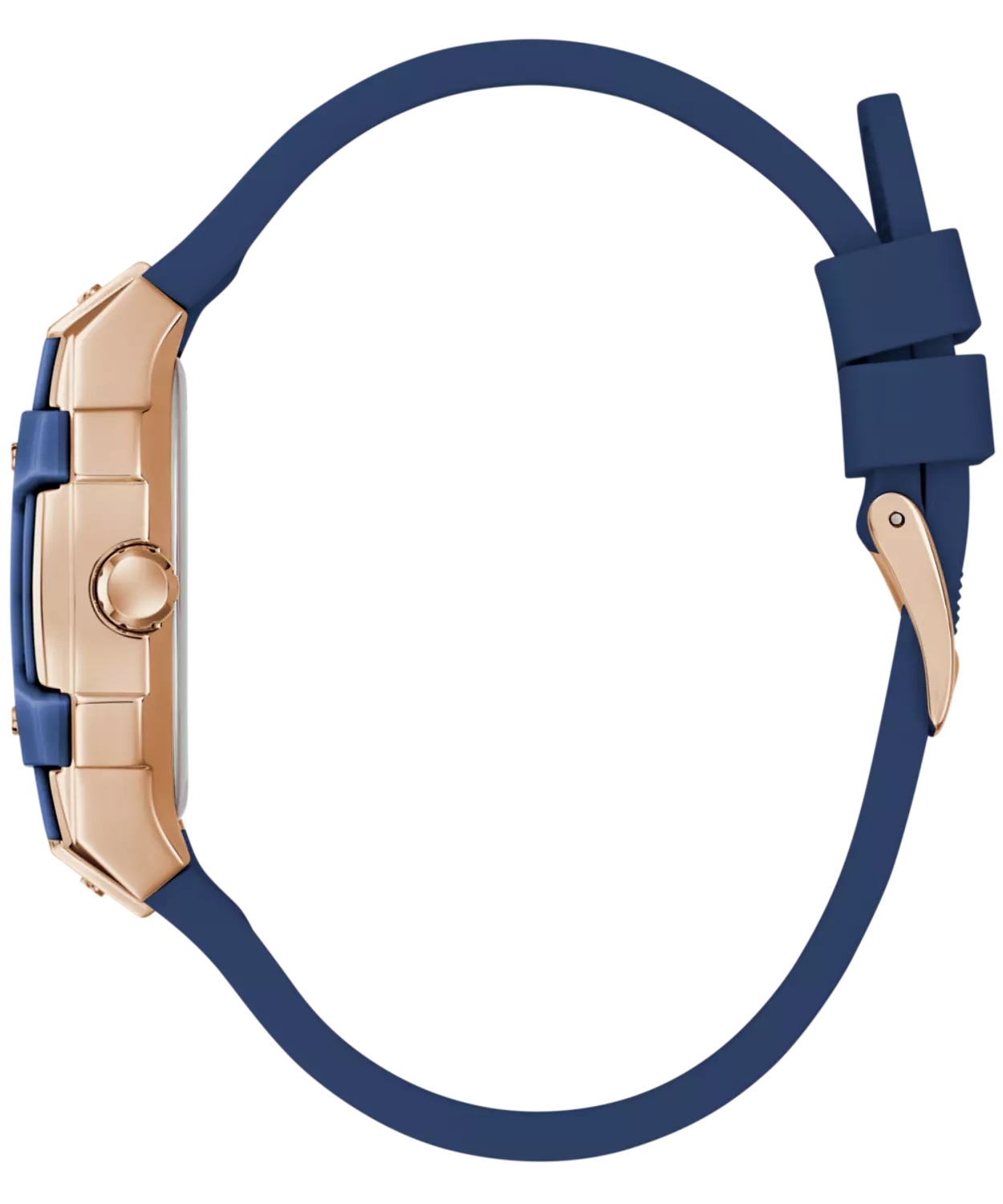 GUESS Ladies Blue Rose Gold Tone Multi-function Watch 2