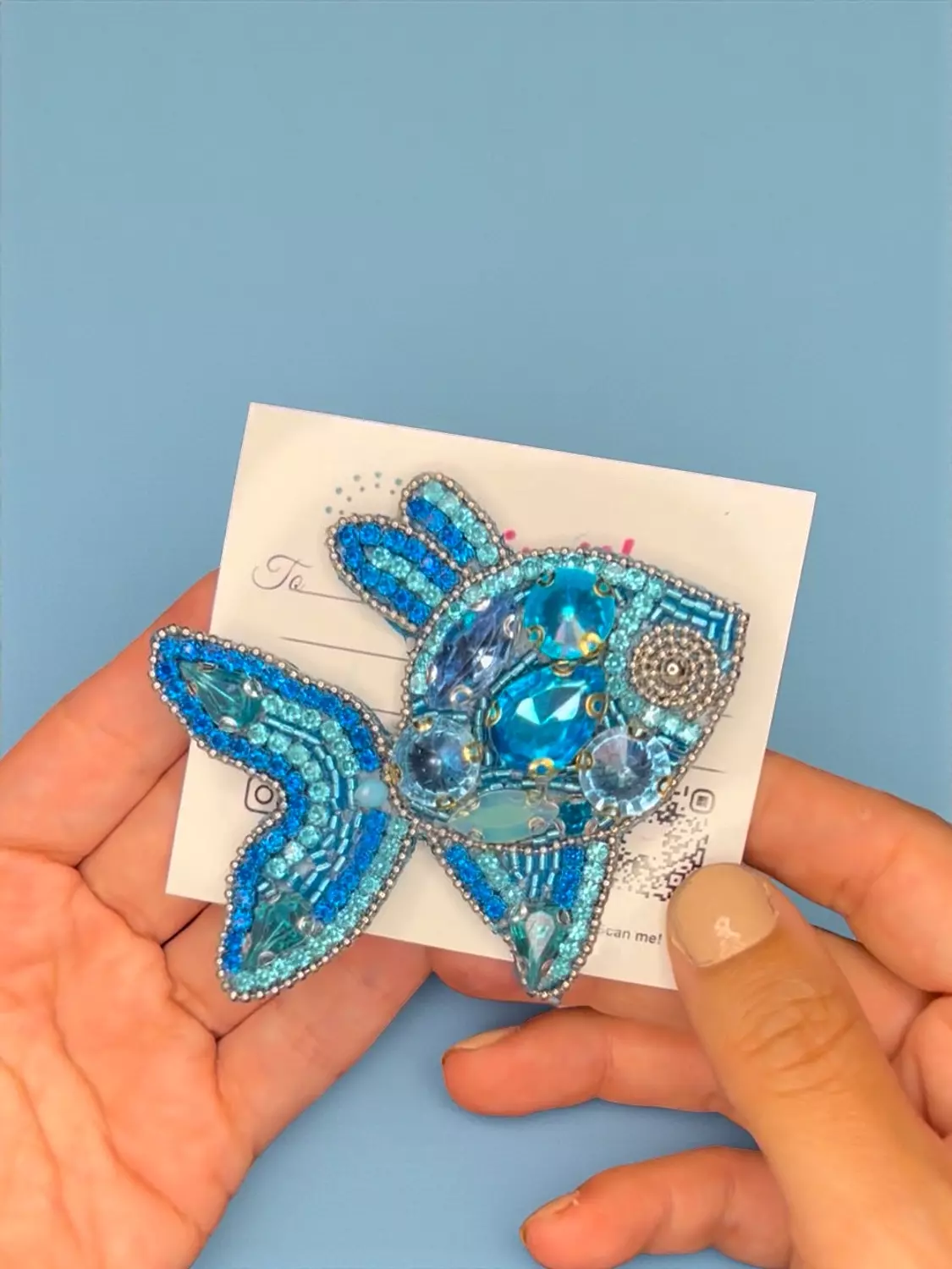 Turquoise Sea fish 💙brooch image