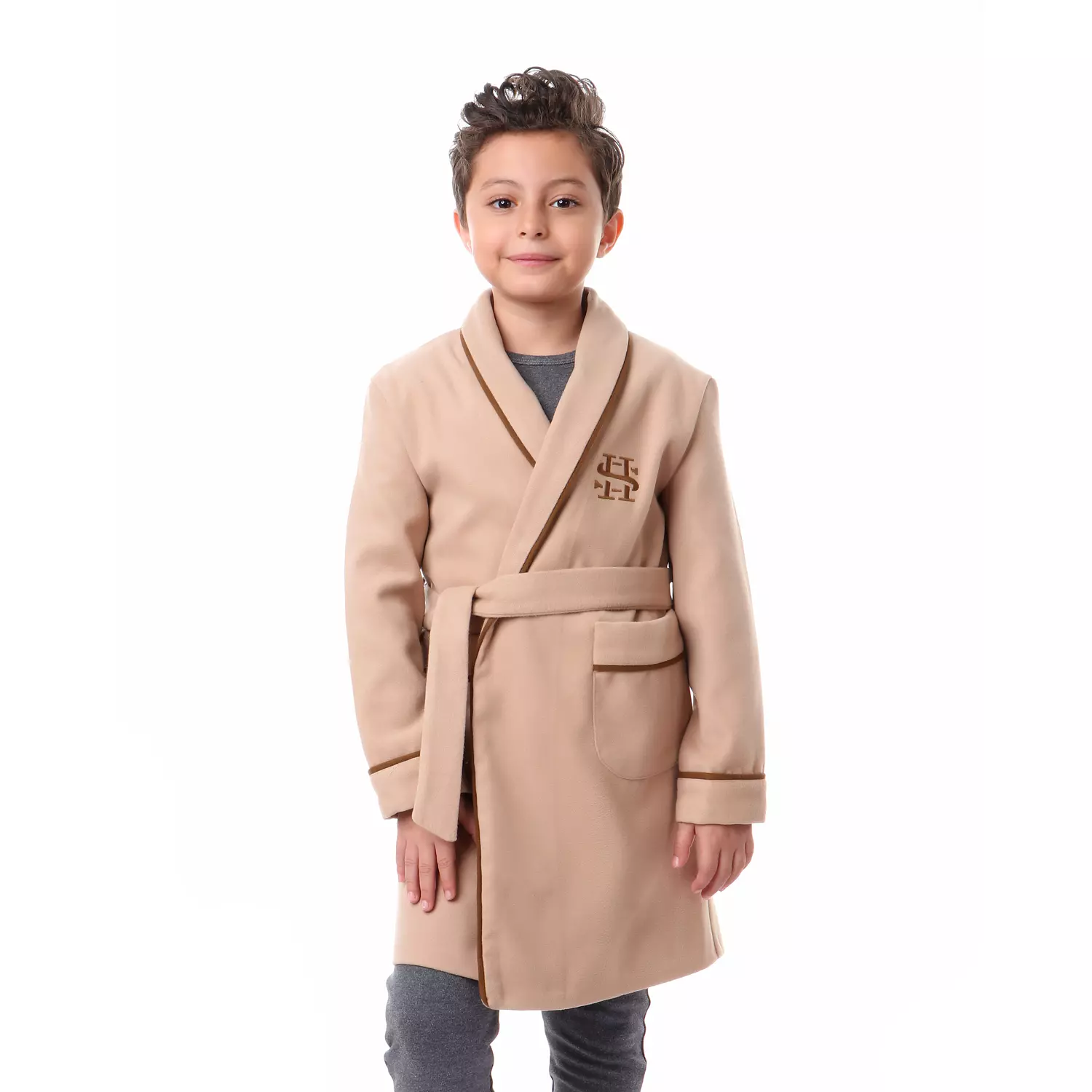 Shorto Kids Winter Robe - Beige - 2462 image
