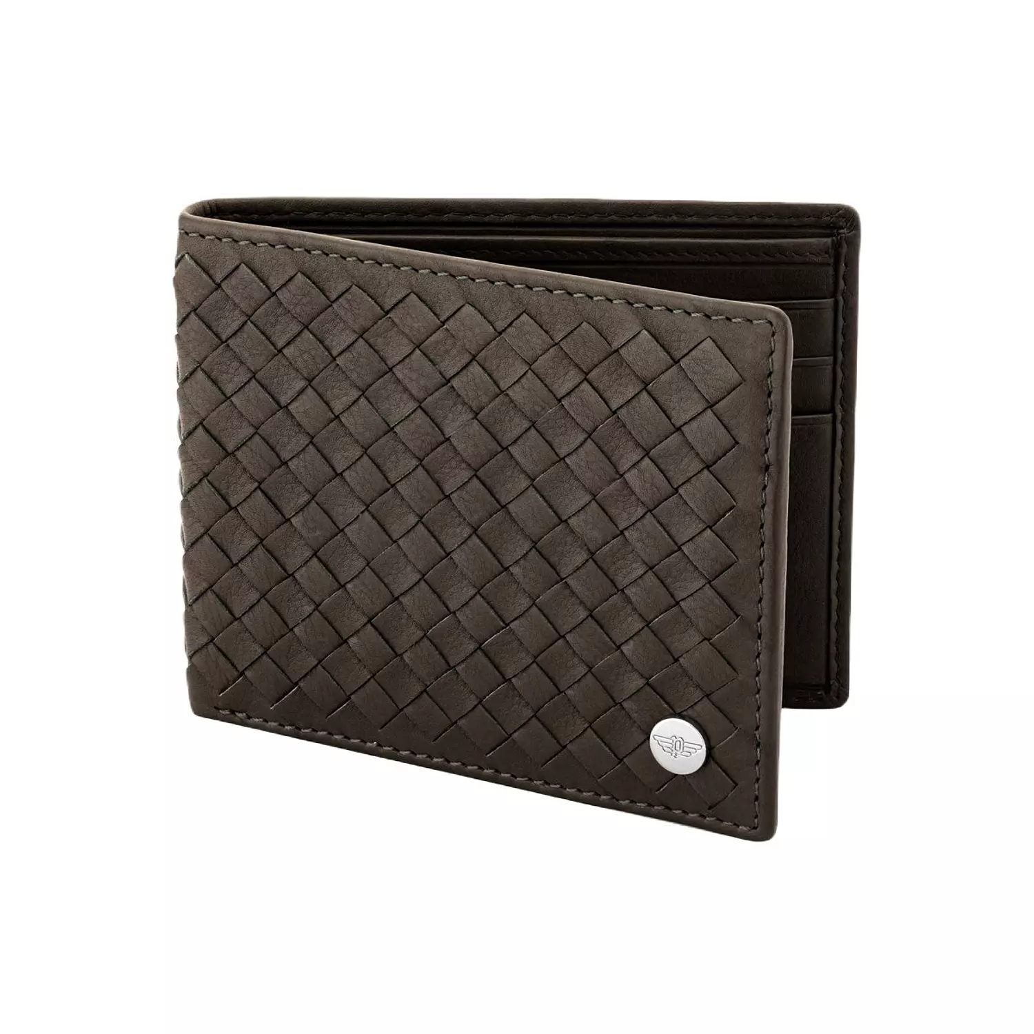 Police PA40112WLBK Weaved Logo Textured Wallet