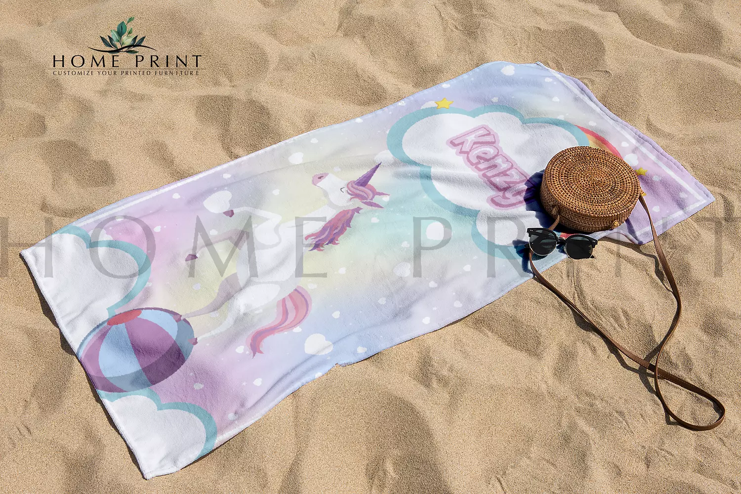 Microfiber Towel  - Unicorn - Multi Color Design  image