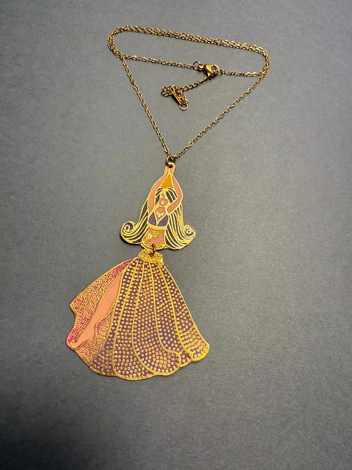 Gold platted belly dancer Necklace  1
