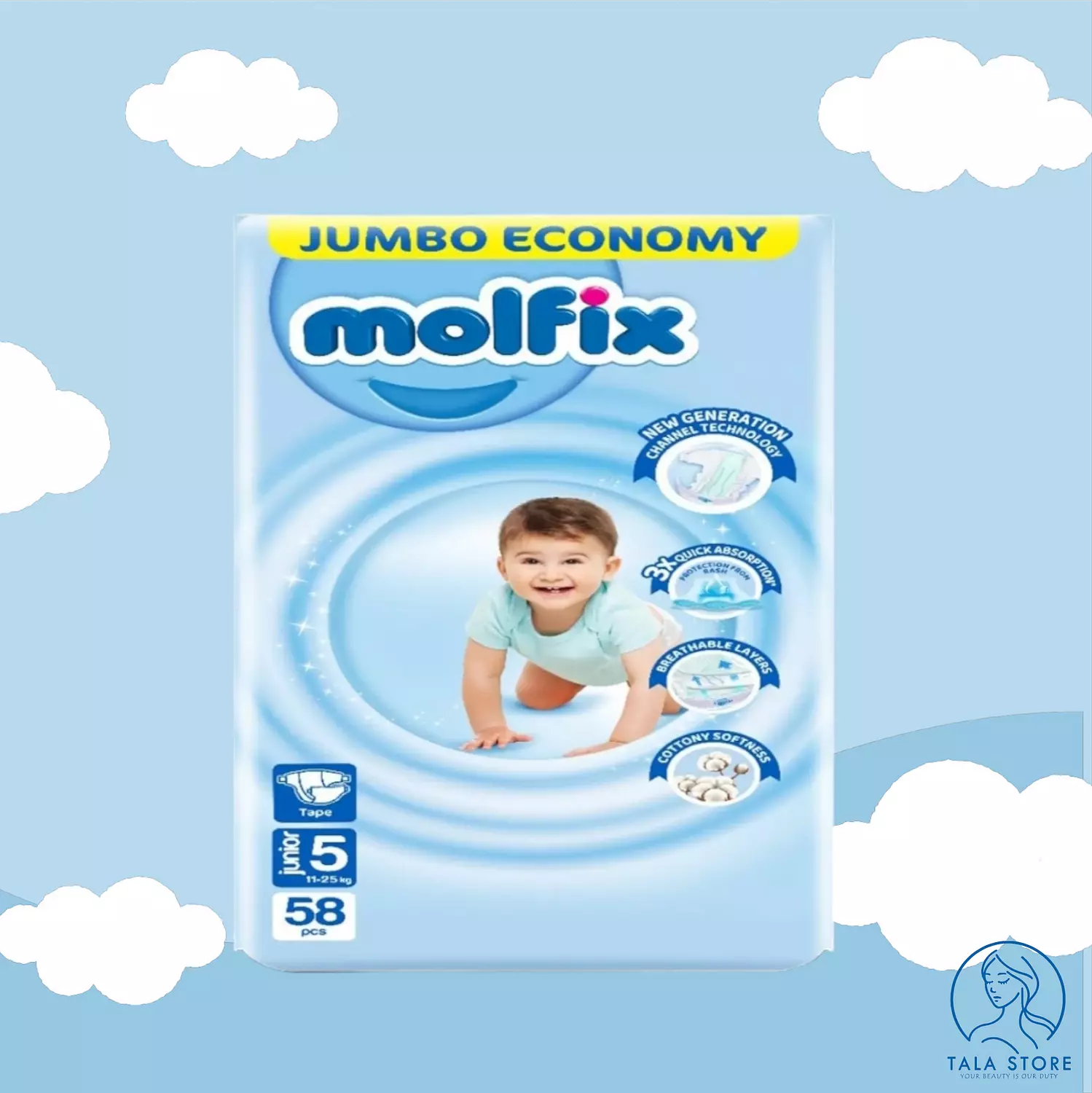 Molfix Jumbo Pack - Maxi Size 5 - 58 pcs  image