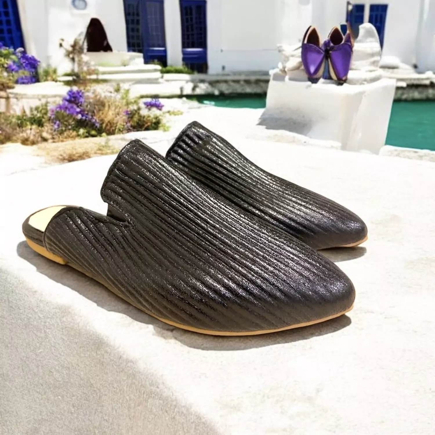 Pleated Black Loafer image