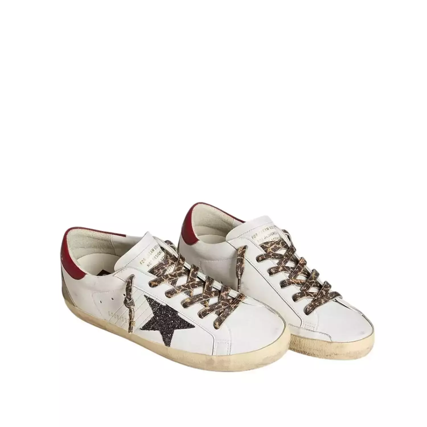 Golden Goose Super-Star in nappa with glitter star and red nappa heel tab 2