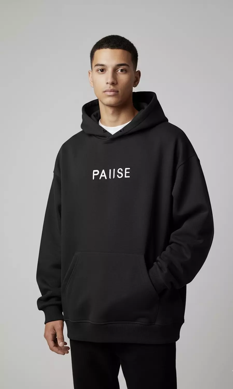 Pause Hoodie _ Black image