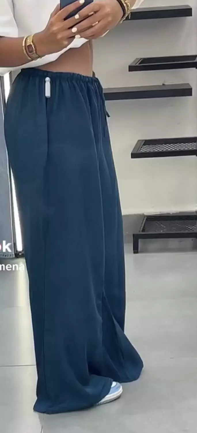 Olive oversized linen Pants  3
