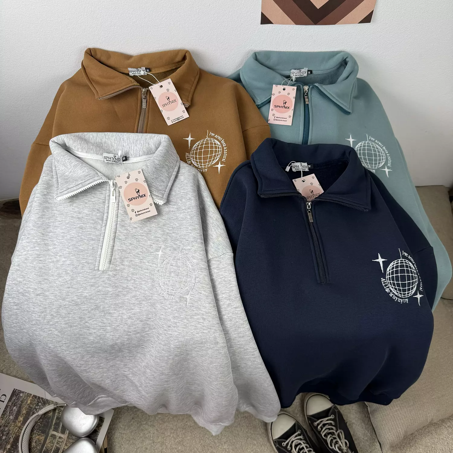 Quarter Zip Up Sweatshirt image
