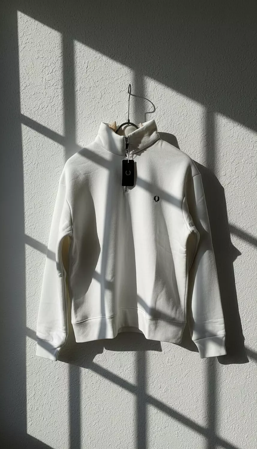Fredperry sweater half zip white image