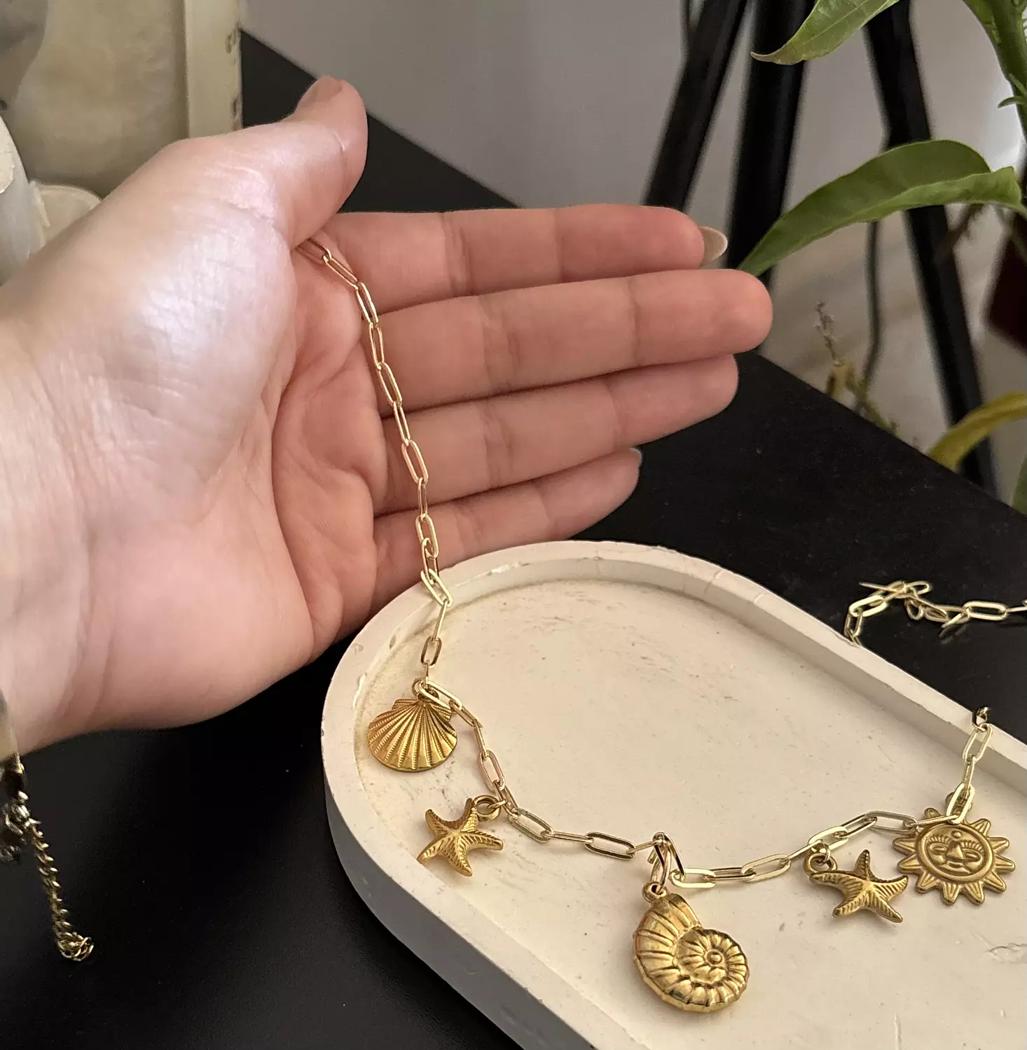 Ocean charm necklace 1