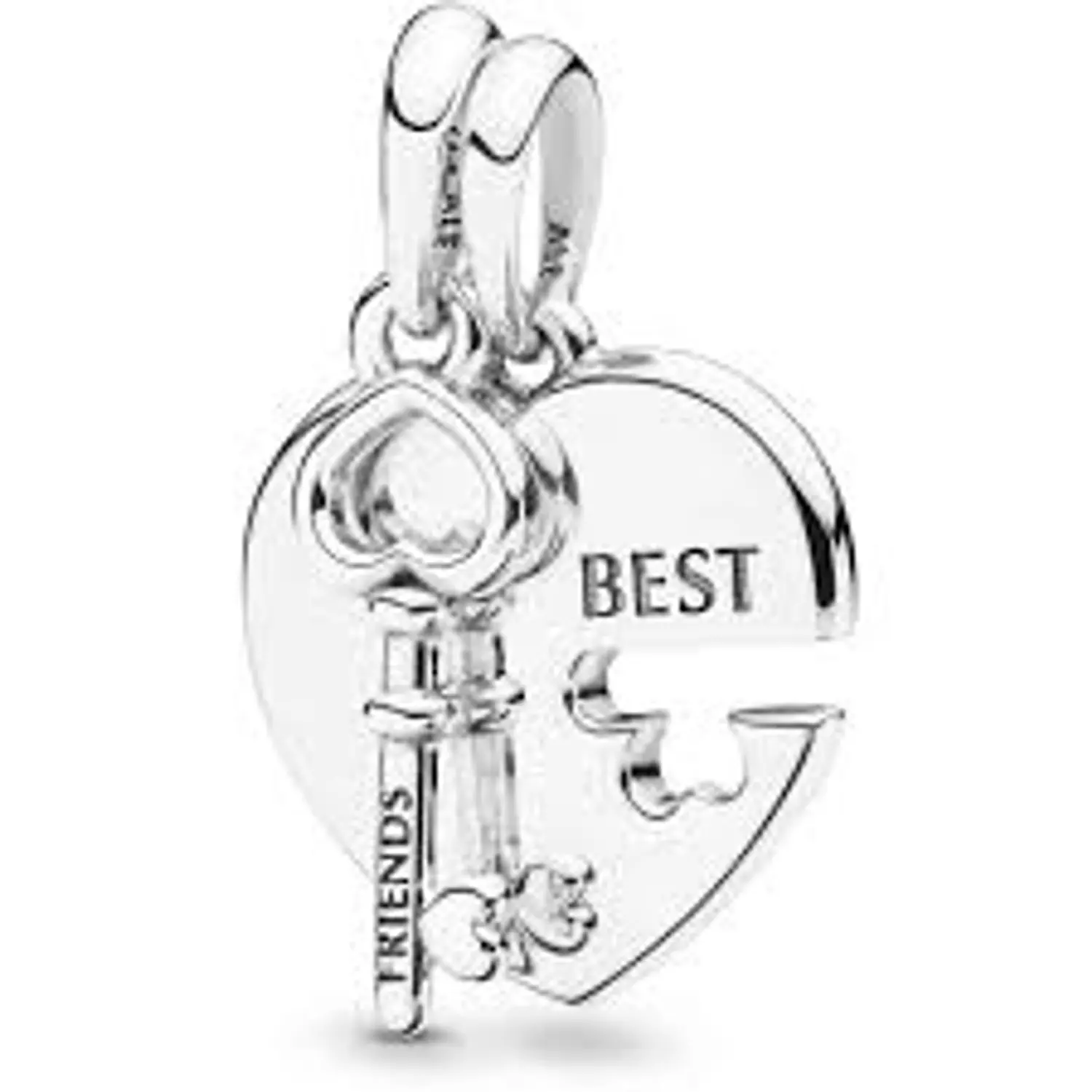  Heart & Key Dangle Charm  image