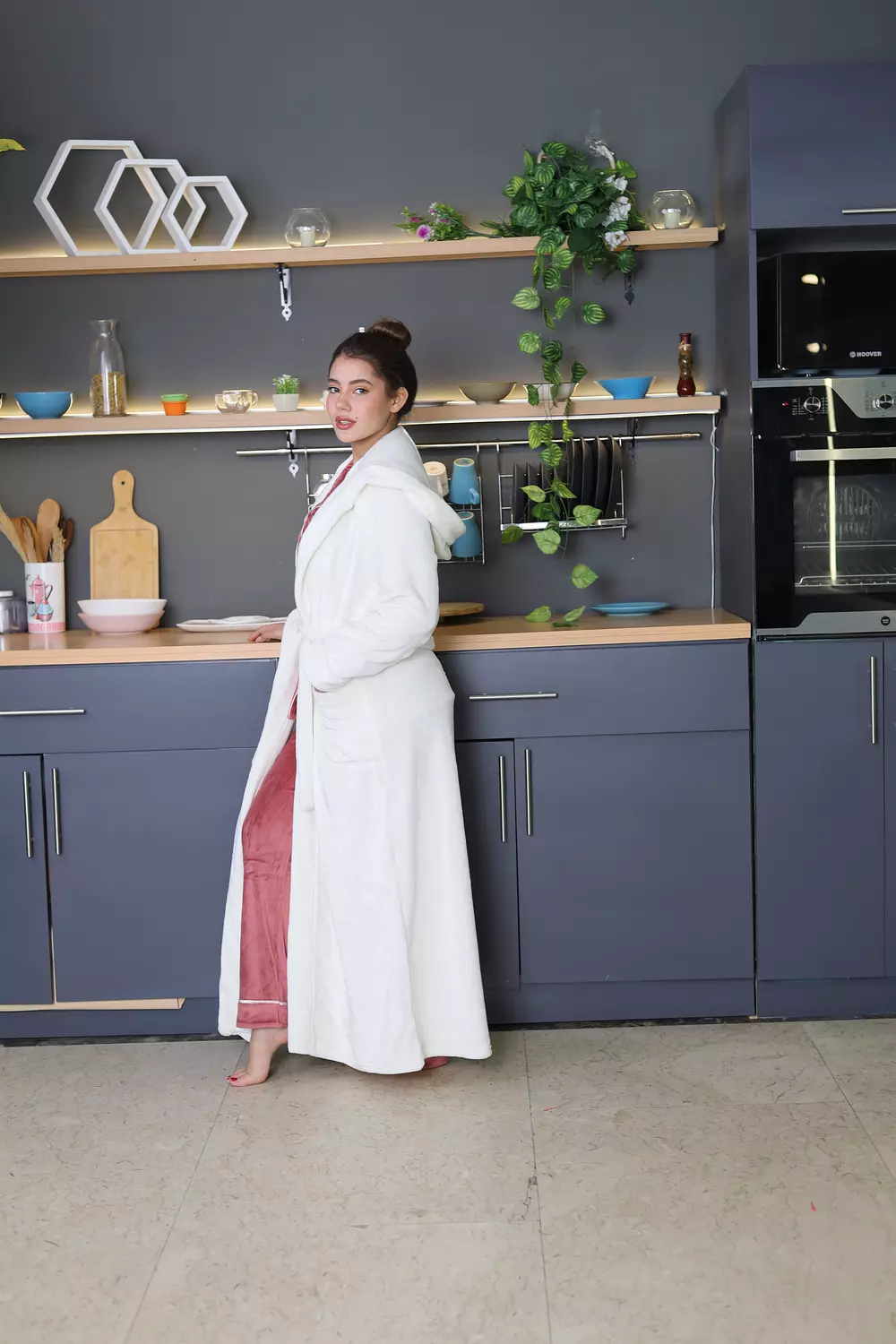 Off-White Fur Long Robe 8