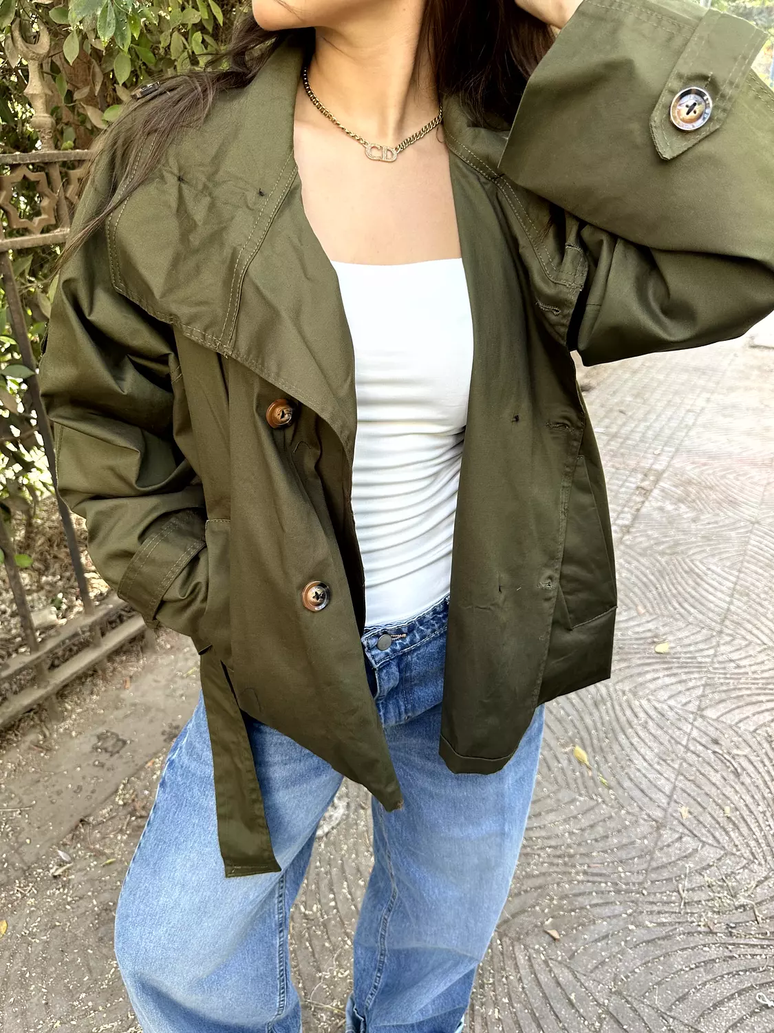 Cropped Trench Coat 33