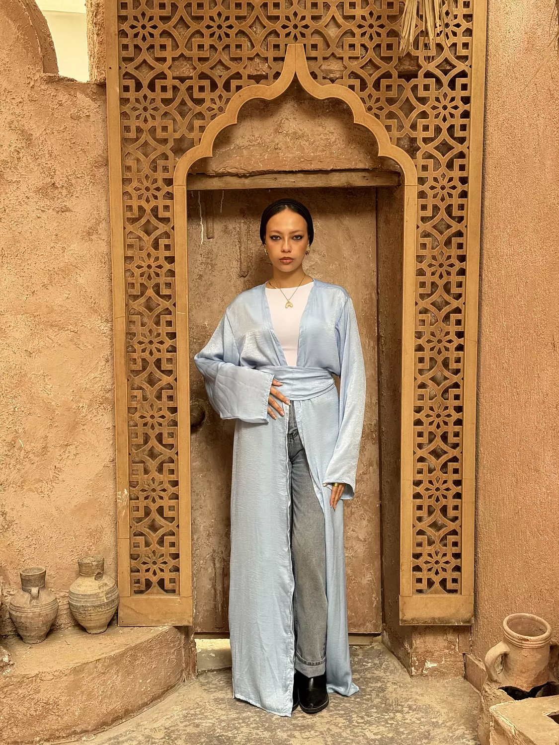 Shimmer Belted Kaftan 6