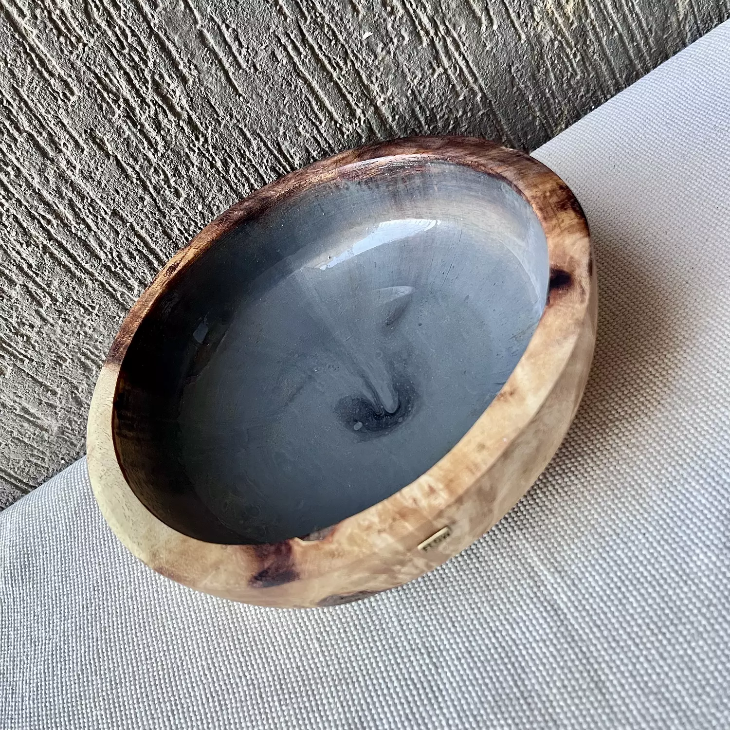 Grey Wood Bowl hover image